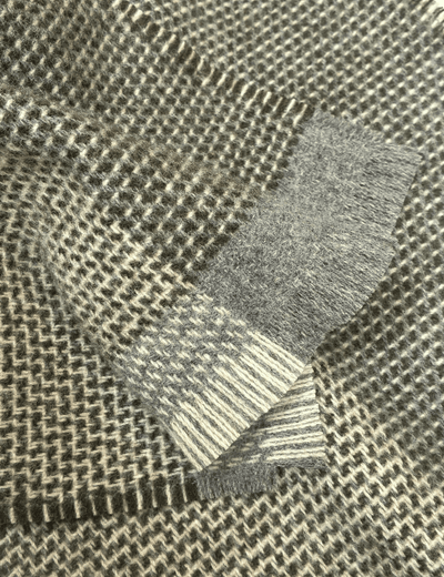Moss/Grey Tweed Merino Lambswool Scarf - Cushendale Woollen Mills