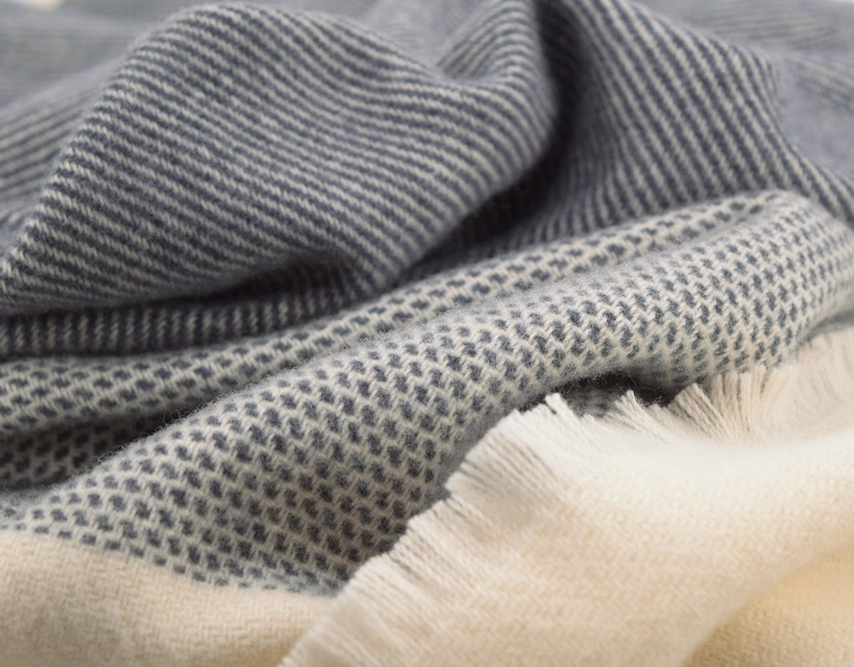 Charcoal Ballyogan Lambswool Throw Blanket - Cushendale Woollen Mills