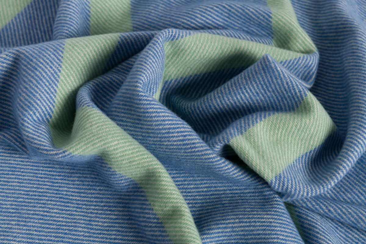 Blue Classic Kileen Lambswool Baby Blanket - Cushendale Woollen Mills