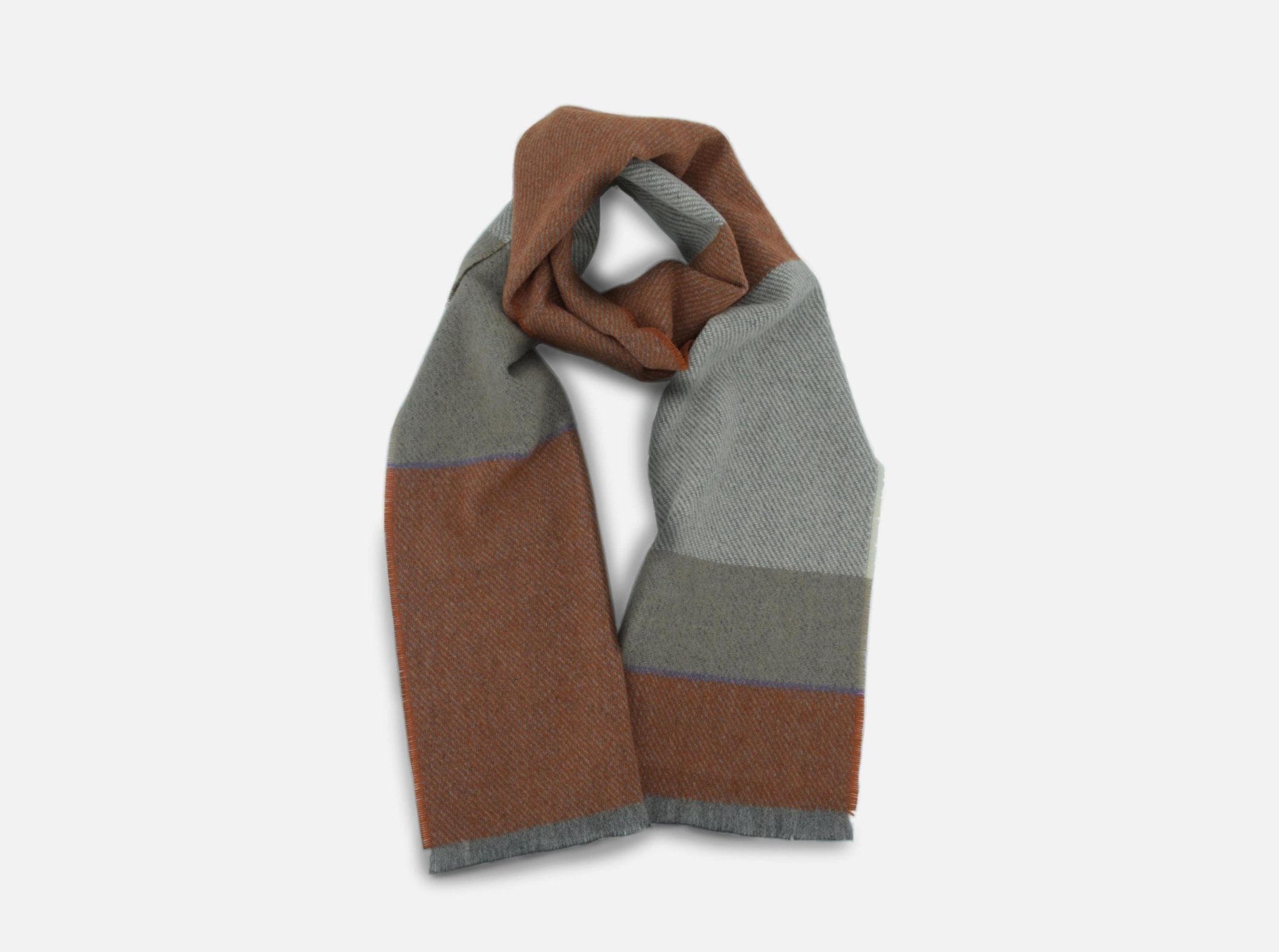 Burnt Orange Bahana Lambswool Scarf - Cushendale Woollen Mills