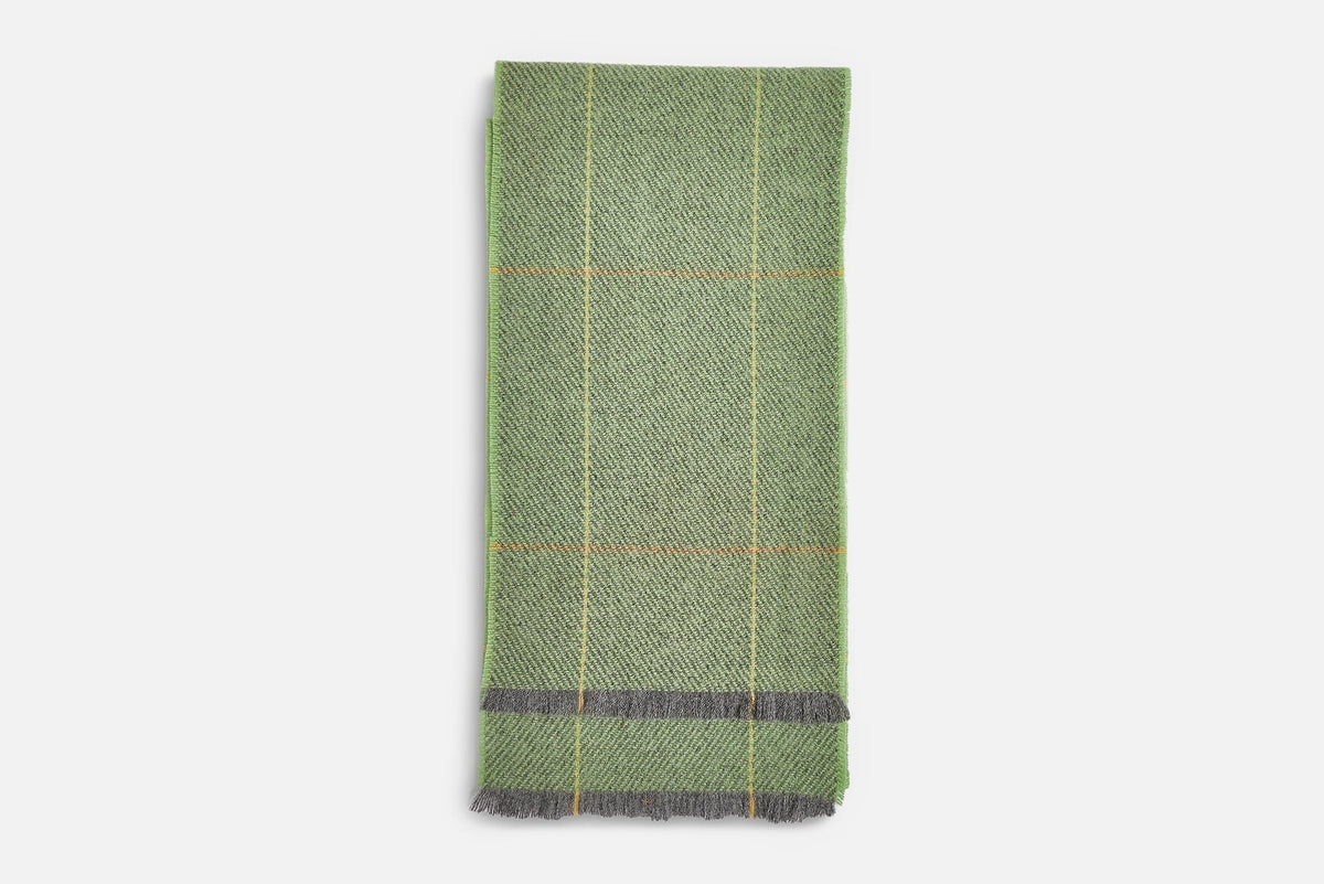 Lime Turra Merino Lambswool Scarf - Cushendale Woollen Mills