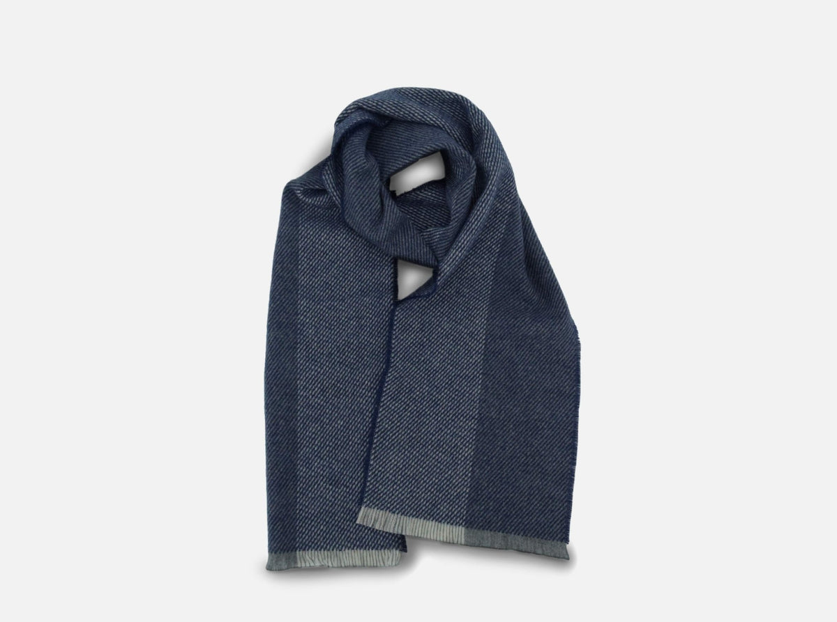 Navy Uisce Lambswool Scarf - Cushendale Woollen Mills