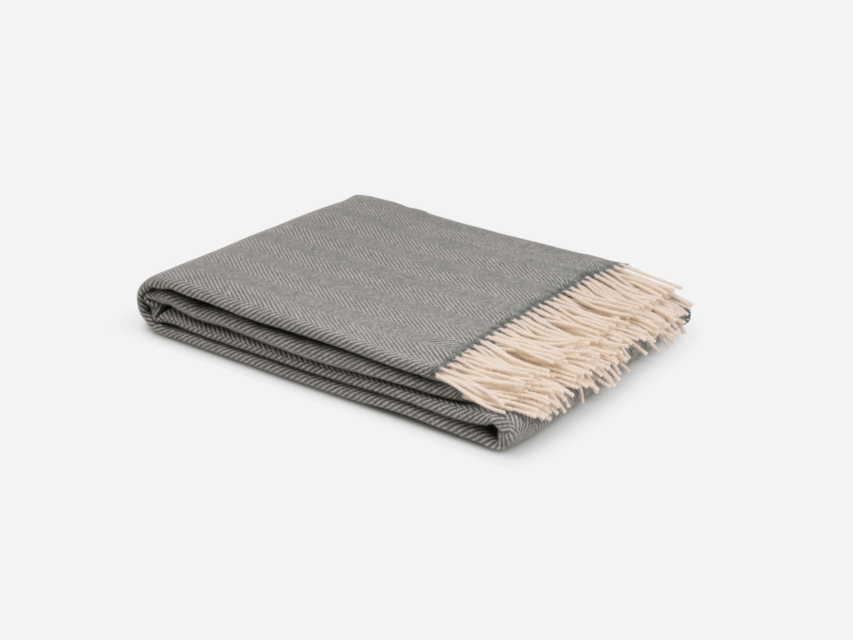 Sage Aclare Lambswool Throw Blanket - Cushendale Woollen Mills