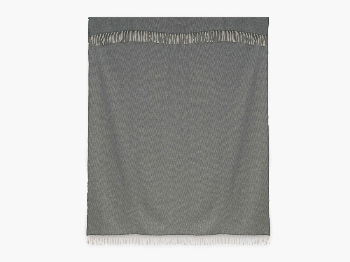 Sage Aclare Lambswool Throw Blanket - Cushendale Woollen Mills