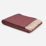 Wine Aclare Lambswool Throw Blanket - Cushendale Woollen Mills