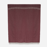 Wine Aclare Lambswool Throw Blanket - Cushendale Woollen Mills