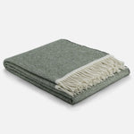 Moss Duiske Lambswool Throw Blanket - Cushendale Woollen Mills