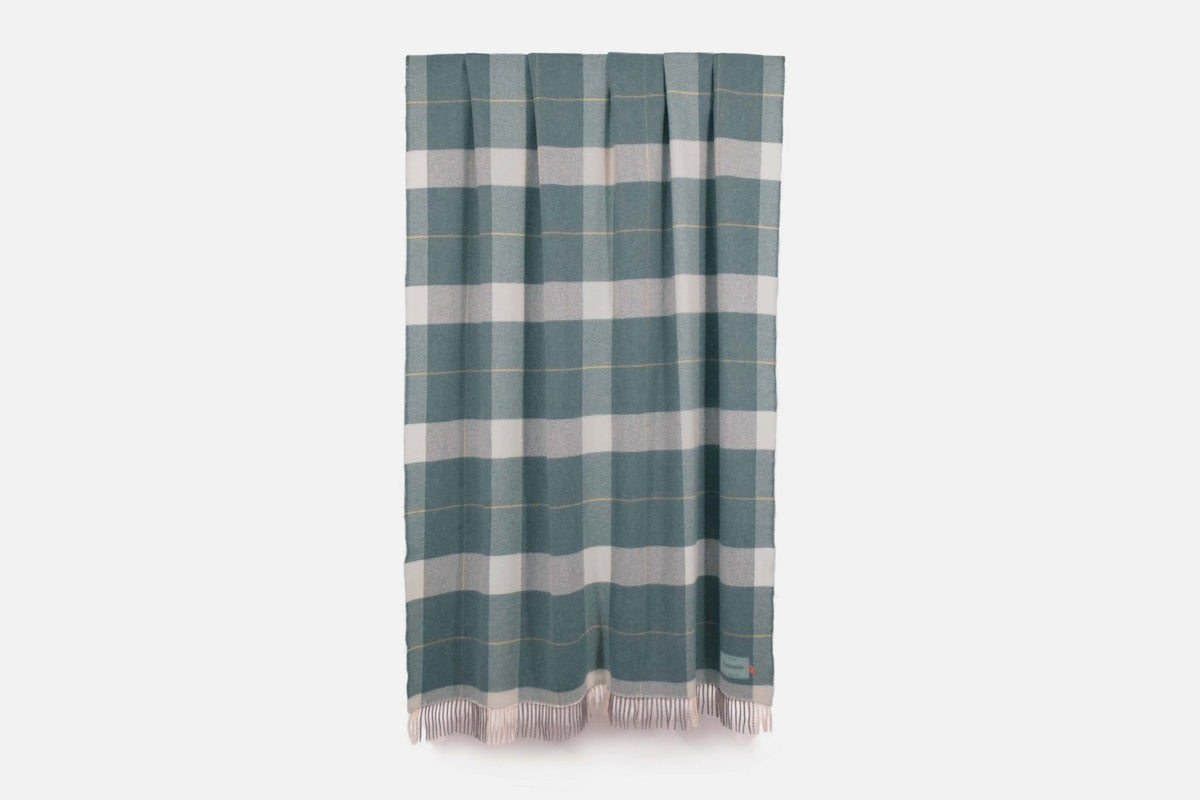 Sage Glynn Lambswool Throw Blanket - Cushendale Woollen Mills