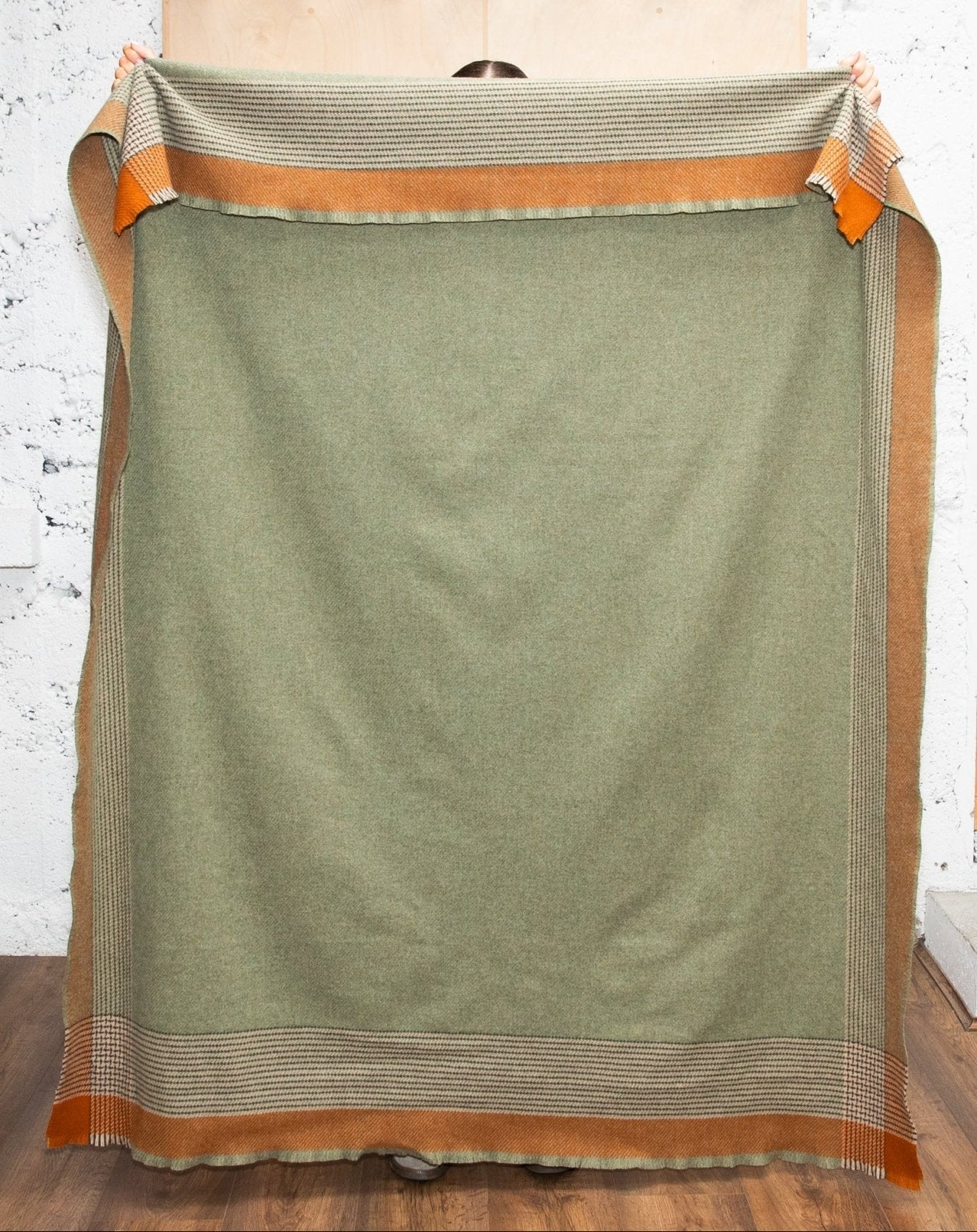 Fern Heron Lambswool Throw Blanket - Cushendale Woollen Mills