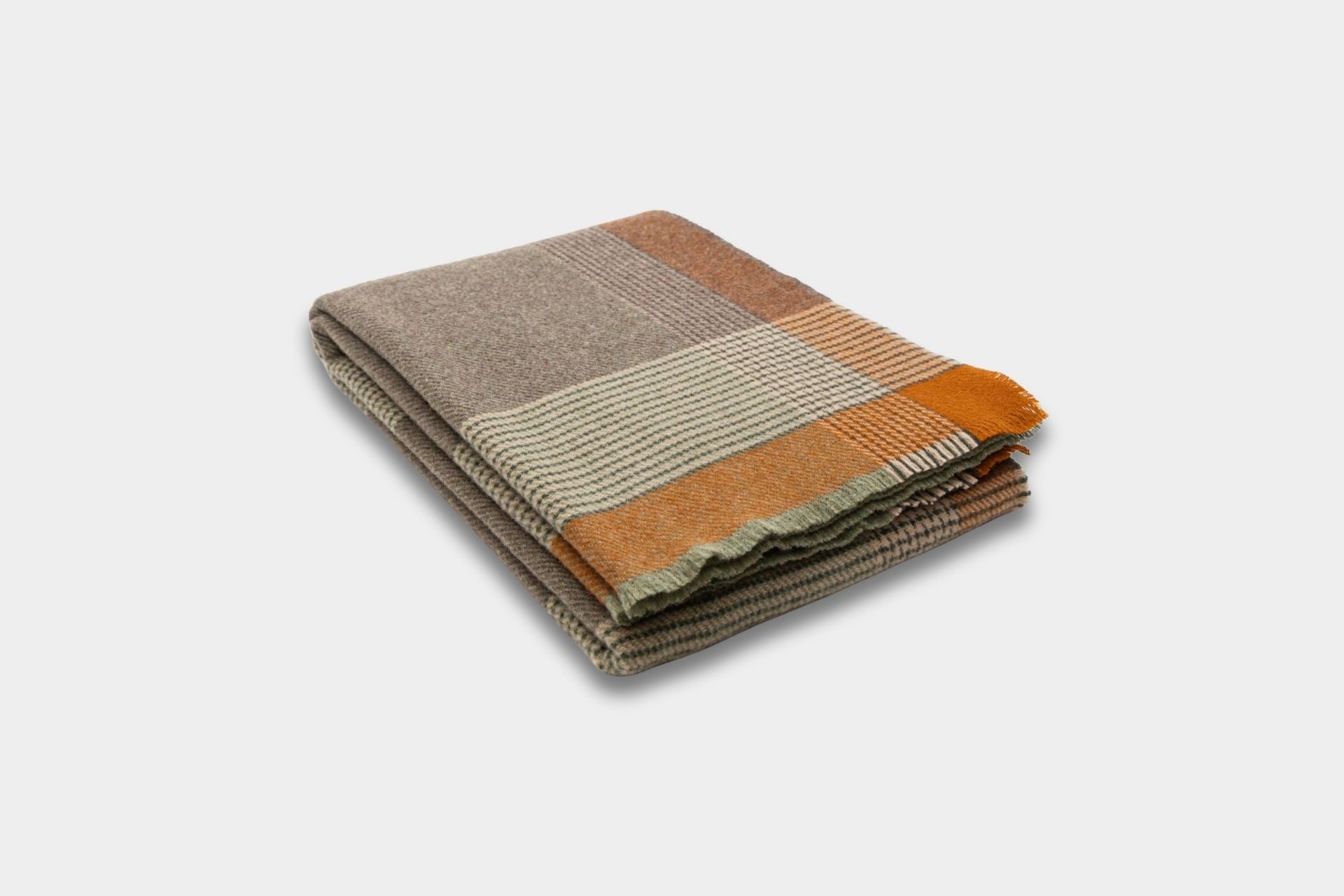 Jacob Stripe Heron Lambswool Throw Blanket - Cushendale Woollen Mills