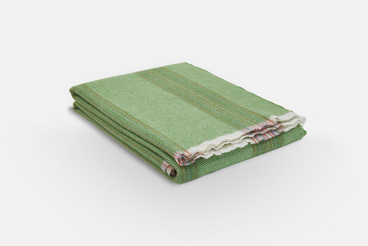 Greengage Seskin Lambswool Throw Blanket - Cushendale Woollen Mills