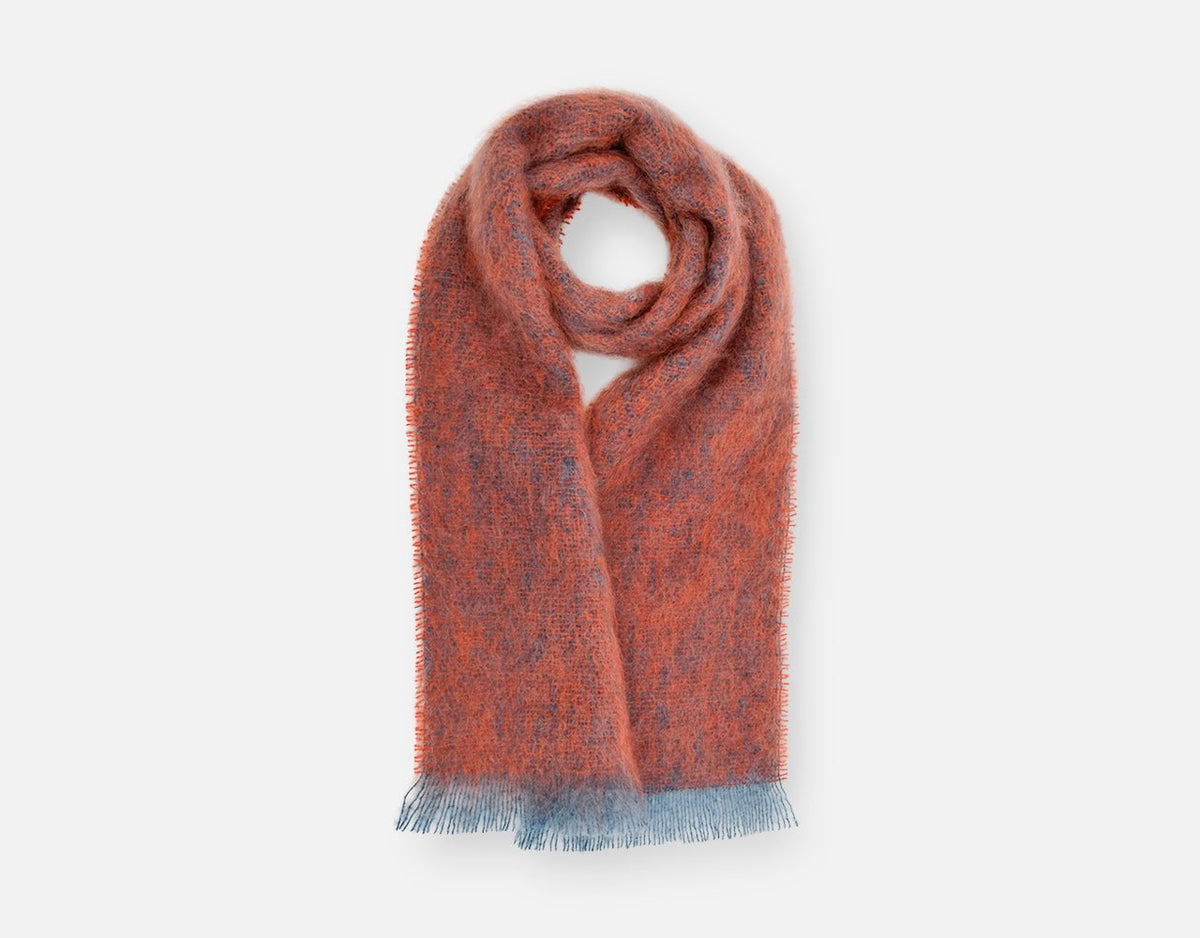 Poppy Clash Mohair Scarf - Cushendale Woollen Mills