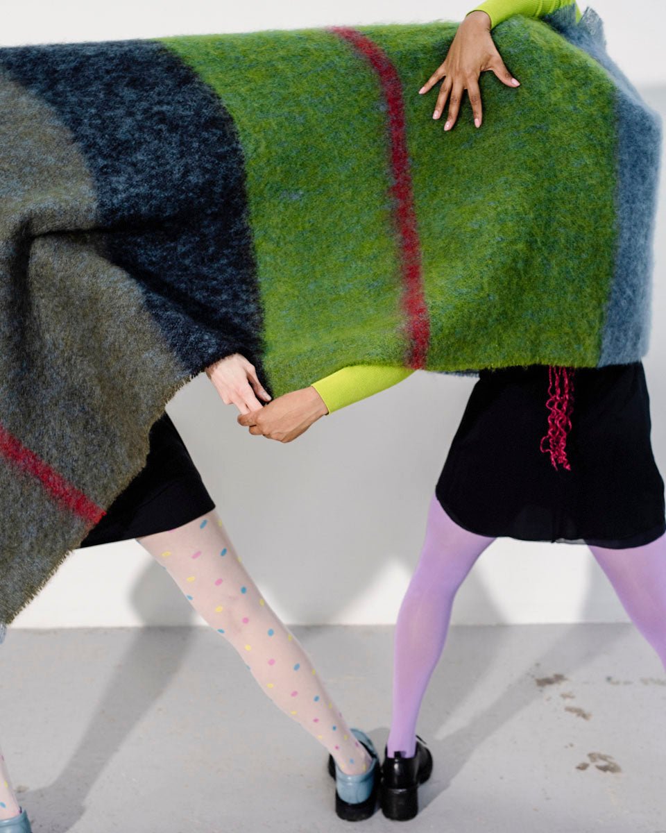 Moss Boher Mohair XThrow Blanket - Cushendale Woollen Mills