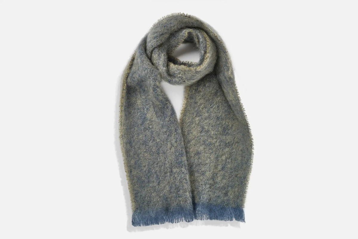 Olive Clash Mohair Scarf - Cushendale Woollen Mills