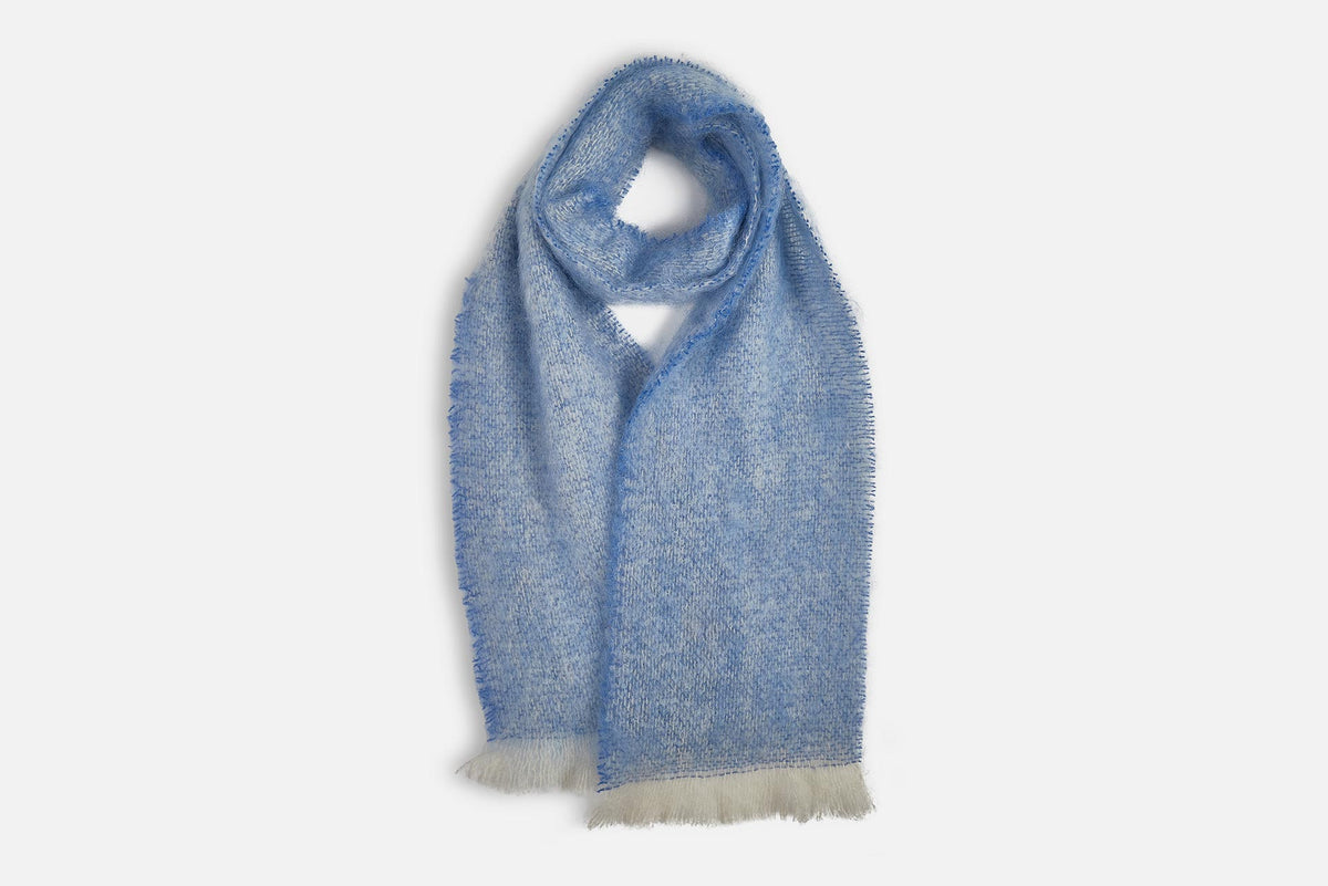 Azure Mooneen Mohair Scarf - Cushendale Woollen Mills