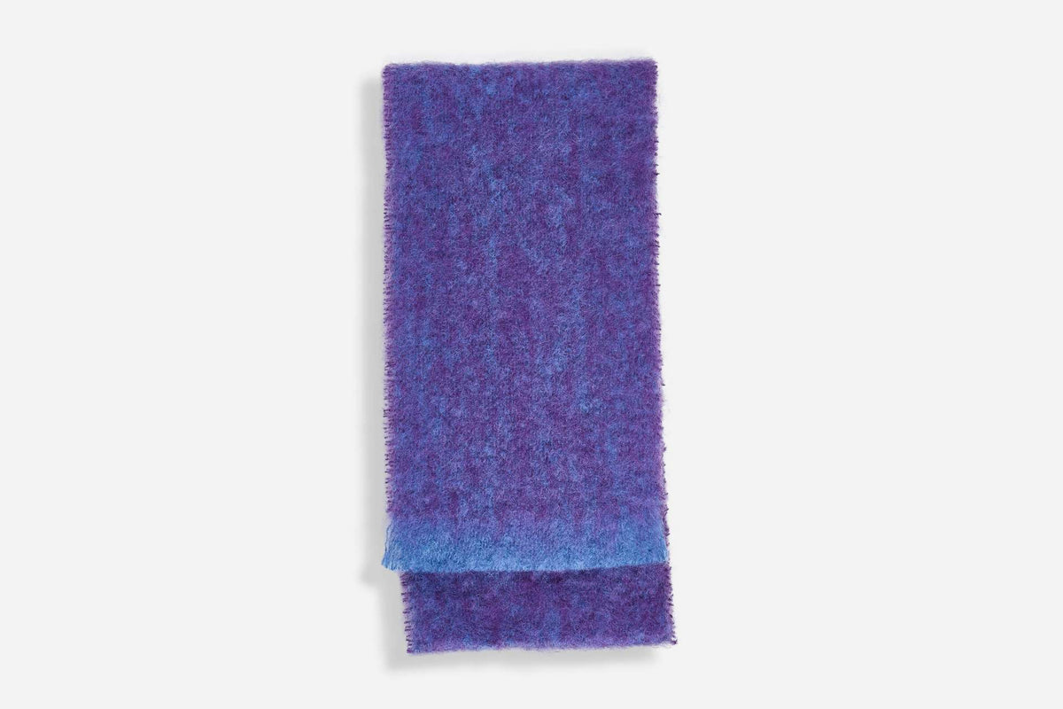Aubergine Clash Mohair Scarf - Cushendale Woollen Mills
