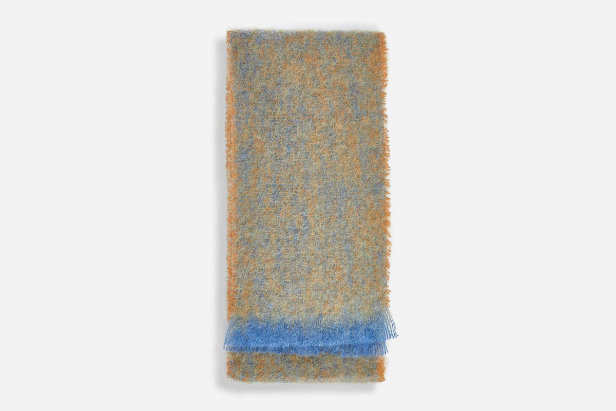 Ochre Clash Mohair Scarf - Cushendale Woollen Mills