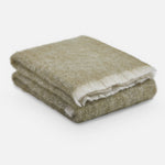 Olive Mooneen Mohair Throw Blanket - Cushendale Woollen Mills