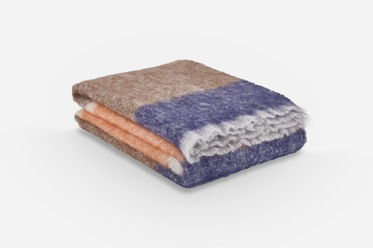 Tangerine Silare Mohair XThrow Blanket - Cushendale Woollen Mills