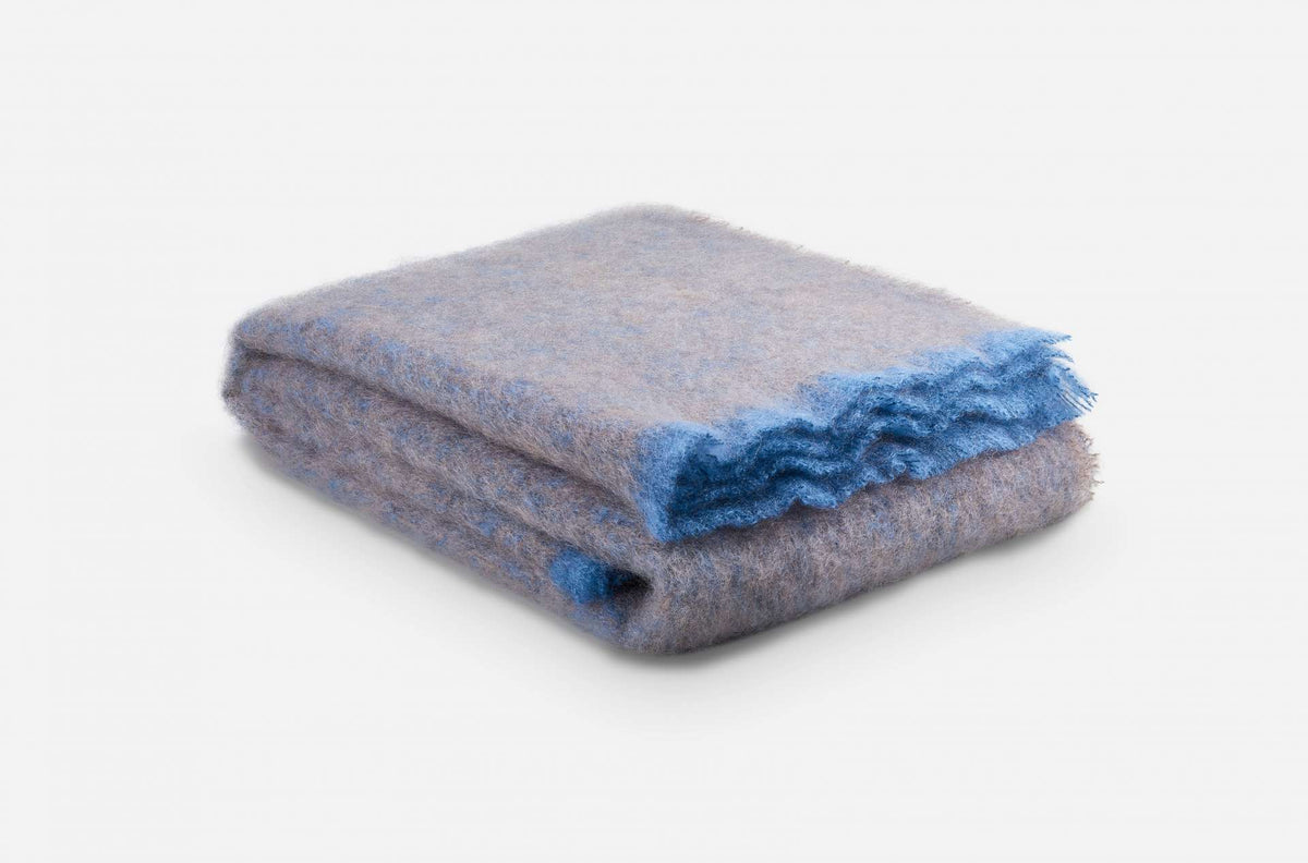 Cocoa Clash Mohair Throw Blanket - Cushendale Woollen Mills
