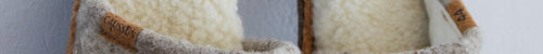 Grey Natural Wool Slippers - Cushendale Woollen Mills