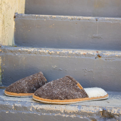 Jacob Natural Wool Slippers - Cushendale Woollen Mills