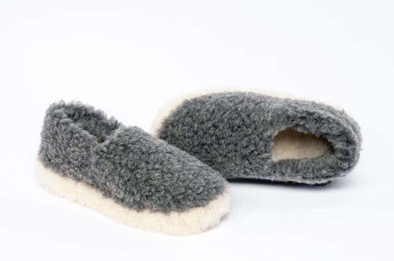 Graphite Wool Slippers - Cushendale Woollen Mills